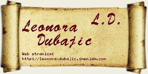 Leonora Dubajić vizit kartica